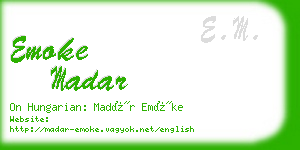emoke madar business card